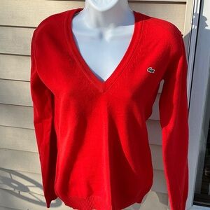 LACOSTE VNECK SWEATER